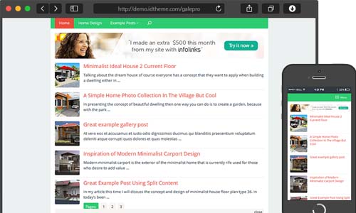 Galepro v2.1.4 Blog Gallery Adsense WordPress Theme