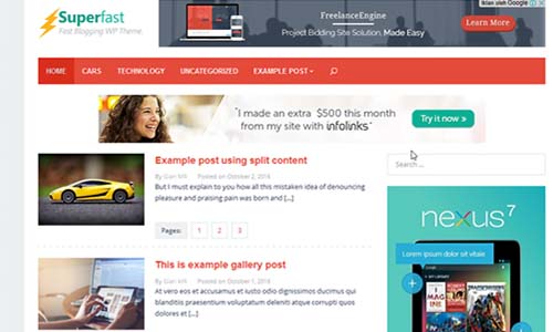 Superfast v2.1.5 High CTR Adsense WordPress Theme