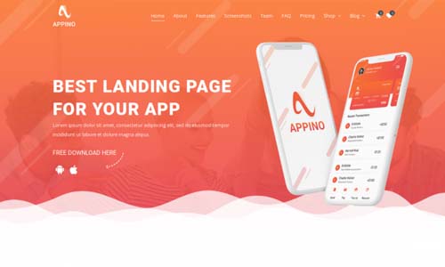 Appino v1.5.1 Creative WordPress App Landing Page