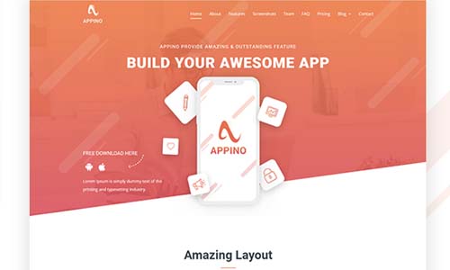 Appino v1.5.1 Creative WordPress App Landing Page