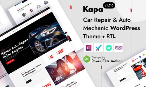 Kapa v1.8.0 Car Repair & Auto Services Elementor WordPress Theme