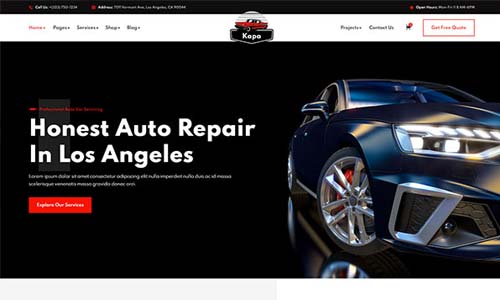 Kapa v1.8.0 Car Repair & Auto Services Elementor WordPress Theme