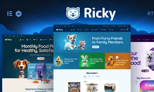 Ricky v2.20 Pet Shop & Care WooCoomerce Theme