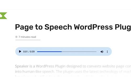 Speaker v4.1.3 Page to Speech Plugin for WordPress