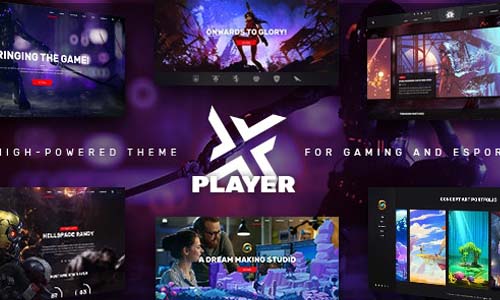 PlayerX v2.2 – A High-powered Theme for Gaming and eSports